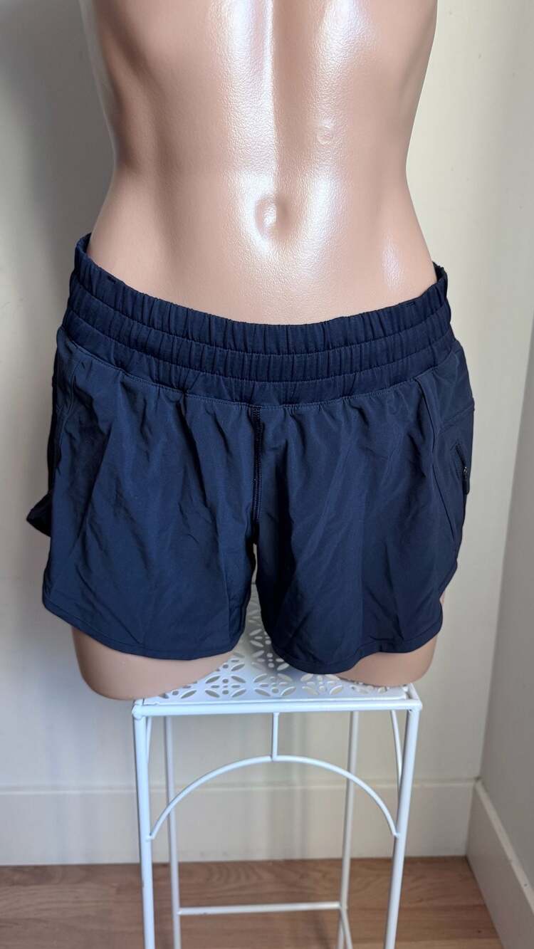 Lululemon Track That High-Rise Lined Short 3" in True Navy